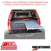 OUTBACK 4WD INTERIORS TWIN DRAWER DUAL FRIDGE FLOOR COLORADO DC 12/02-07/12